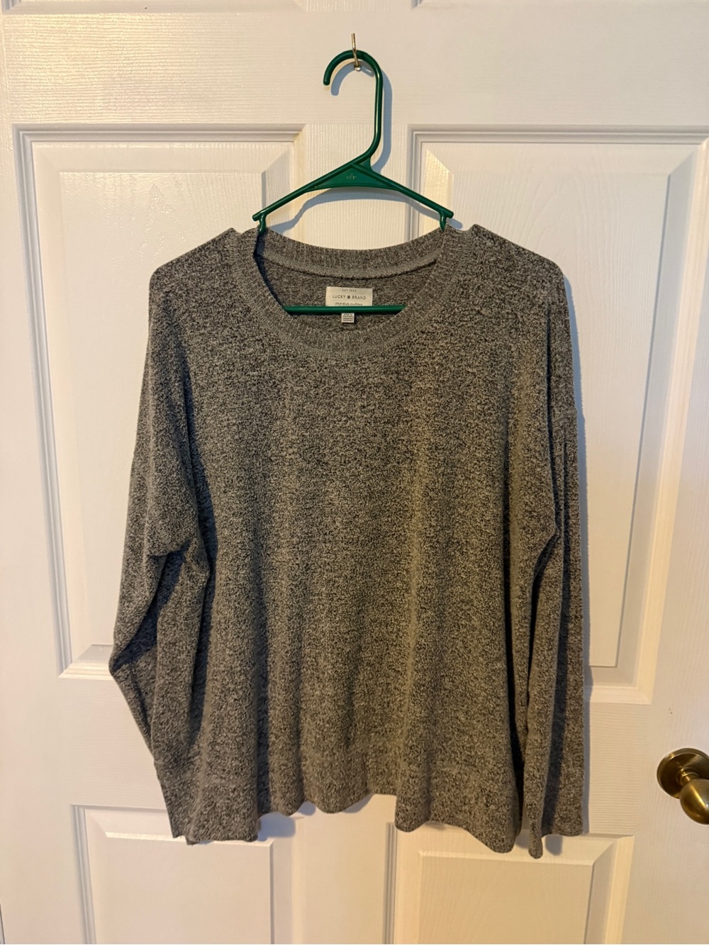 Lucky Brand Heather Gray Crewneck Sweater